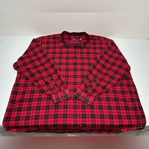 Ralph Lauren Polo Mens 4XB Casual L/S Buffalo Plaid Lightweight Button Shirt 4XL
